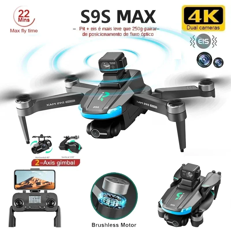 NEW S9S MAX MINI Drone 4K 2-Ax - đánh giá và giá Drone Camera With Gimbal