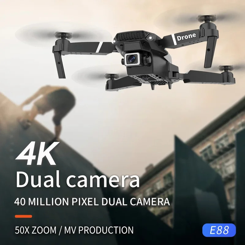 E88 ProIntelligent Folding Dro - đánh giá và giá Drone Camera Professional