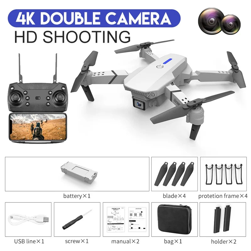 E88 ProIntelligent Folding Dro - đánh giá và giá Drone Camera Professional